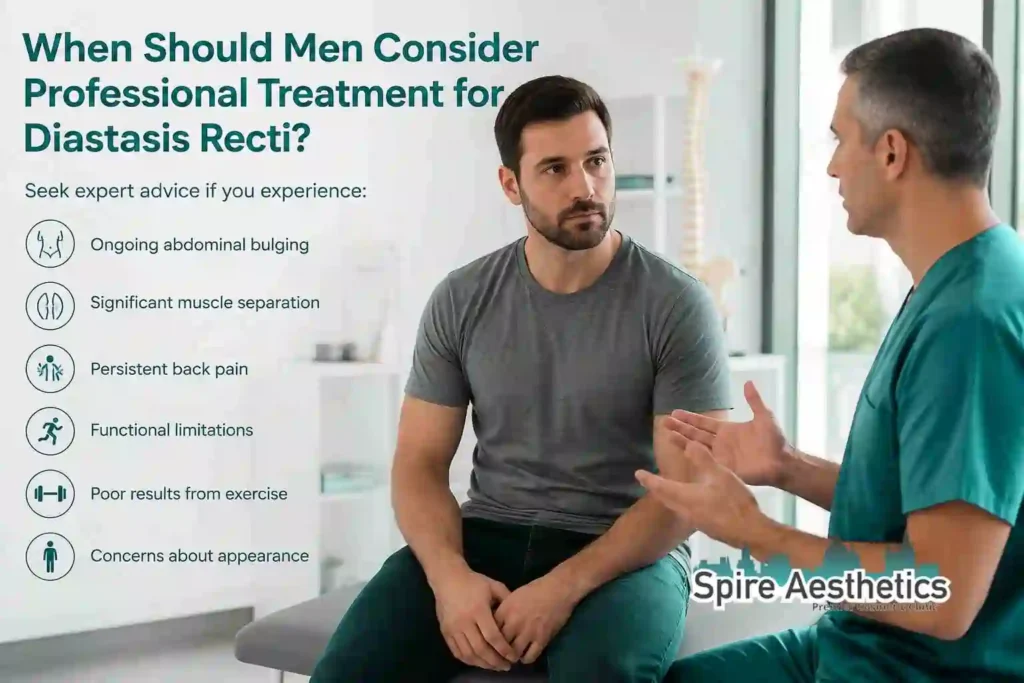 When Should Men Consider Professional Treatment for Diastasis Recti Gerrards Cross?