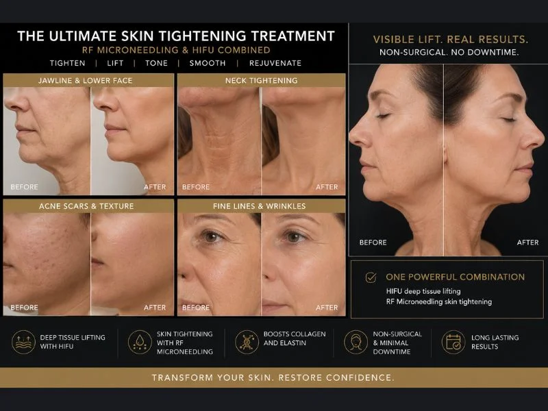 Results of combined treatment for the ultimate skin tightening treatment Gerrards Cross