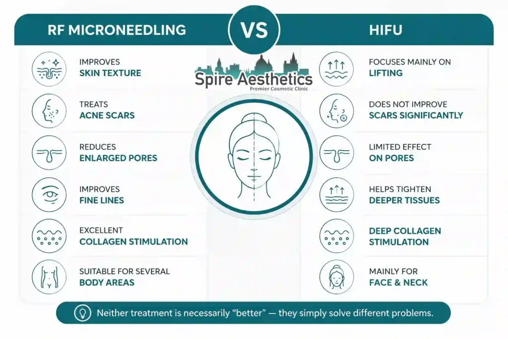 RF Microneedling vs HIFU: Which Treatment Gives Better Results Gerrards Cross?